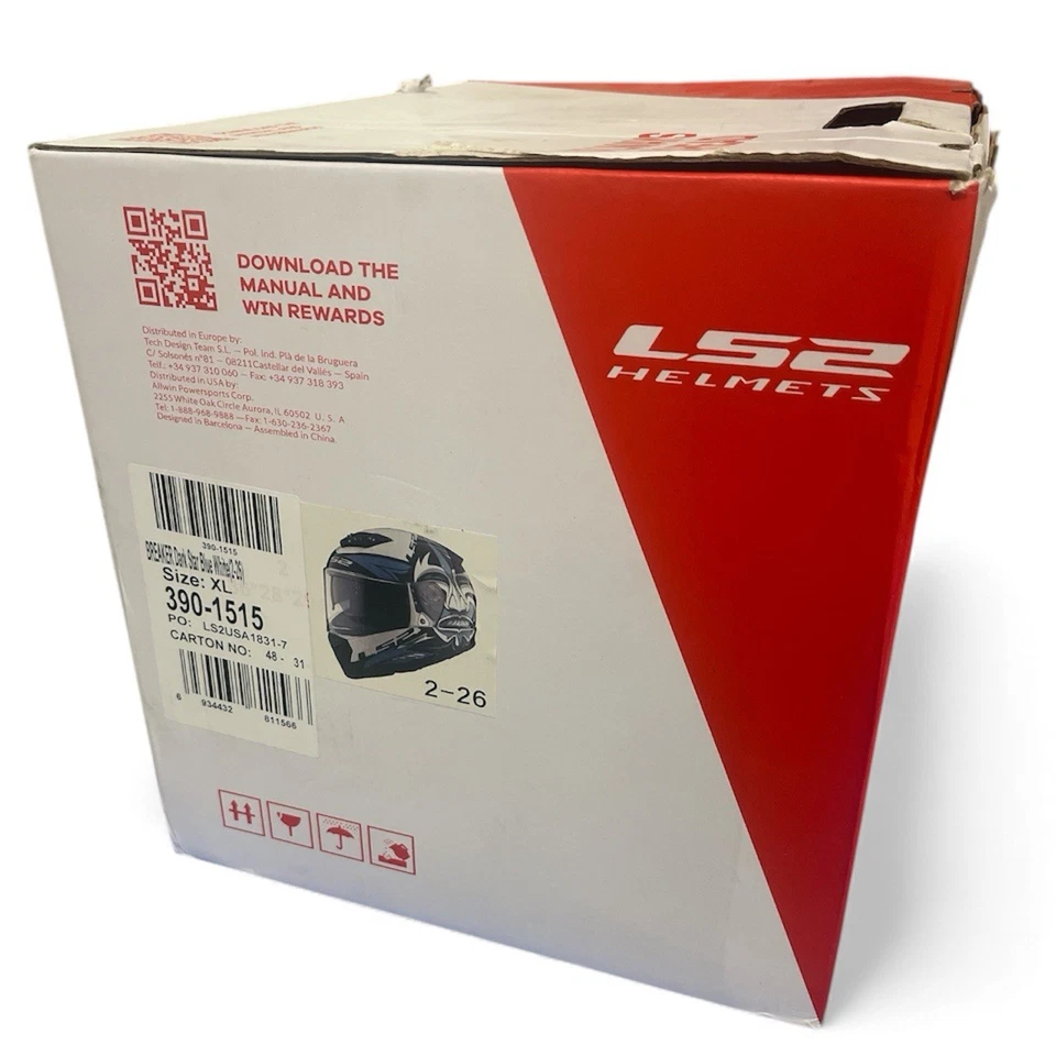 LS2 390-1515 / ROMPEDOR ESTRELLA OSCURA AZUL Y BLANCO / Talla XL (61-62 cm) Foto 4 de 4