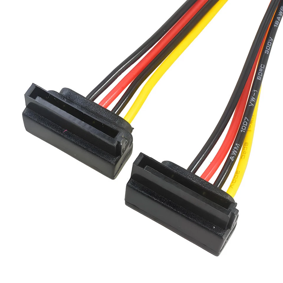 SATA Kabel Adapter Stromkabel 15-Pin auf 2x 4-Pin SATA zu IDE SATA PC 20cm/25cm - Bild 2 von 4