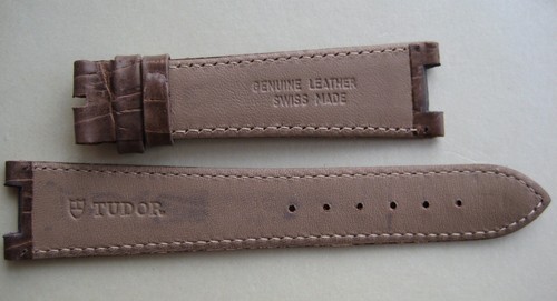 GENUINE TUDOR MEN'S WATCH BAND STRAP GRAY GREY LEATHER 20 x 17 mm NEW - Picture 9 of 12