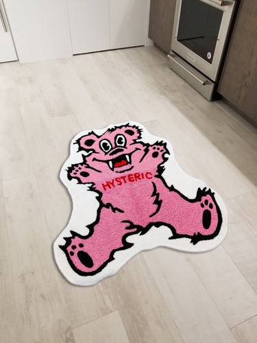 Hysteric Glamour Pink Bear Washable Area Runner Rugs Living Room Modern Carpet