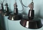 Bauhaus Art Deco Pendant Light Industrial Factory Lamp Enamel Ø 26 cm Black