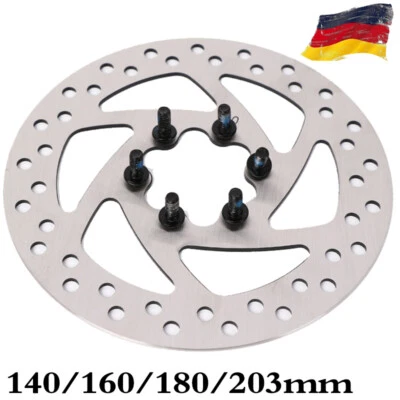 MTB Fahrrad Disc Brake Rotors 140/160/180 / 203mm Scheiben 6-Loch Disc Rotor DE