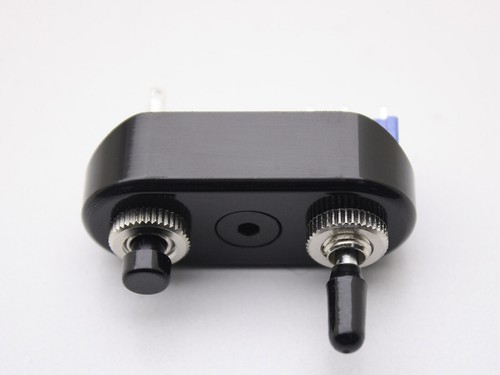 Switch Block 7/8" Mini Black Push & Toggle POSH Custom Cafe Racer Bobber Chopper - Picture 3 of 5