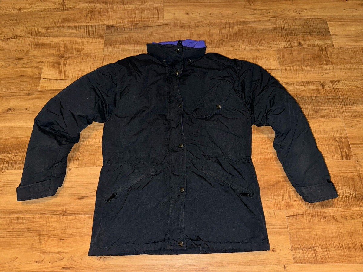 Vintage 90s The North Face Puffer Down Jacket Black Size Small VTG