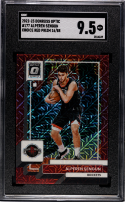 2022-23 Donruss Optic #177 Alperen Sengun Choice Red #/88 SGC 9.5