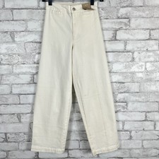 MADEWELL NWD 128 Curvy Emmett Tile White Wide-Leg Jean Jeans sz 23 NO693