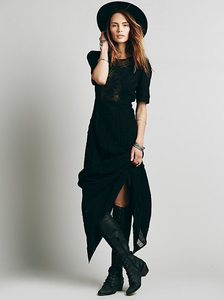 free people black maxi dress