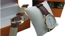PERSONALISED WATCH Engraved LUX Leather Gents Gents Star Sign Birth Date ZODIAC