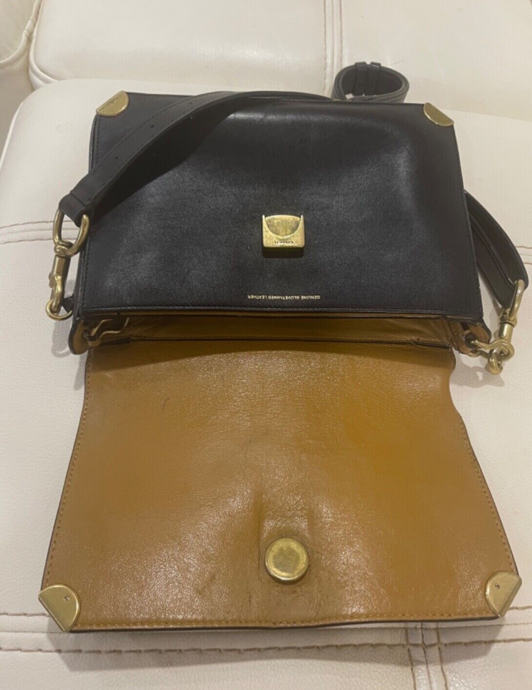 Coach Dreamer Glovetanned Black Leather Shoulder Bag. Gem