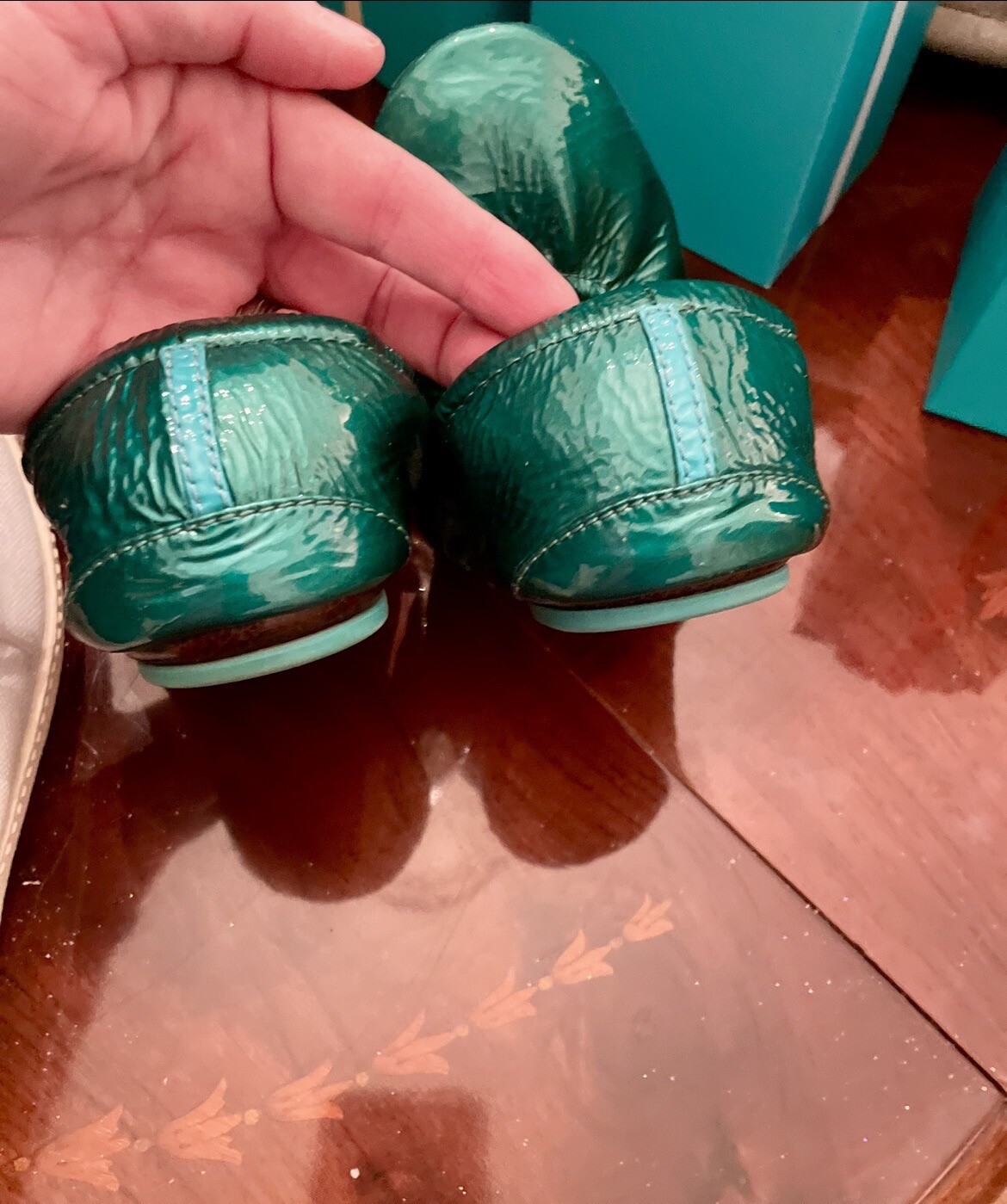 Tieks Women’s Size 8 Emerald Patent Flats eBay