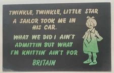 Vintage 1950s Humorous Sailor Board Sign