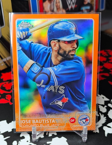 Jose Bautista [Blue Refractor] #137 2015 Topps Chrome card