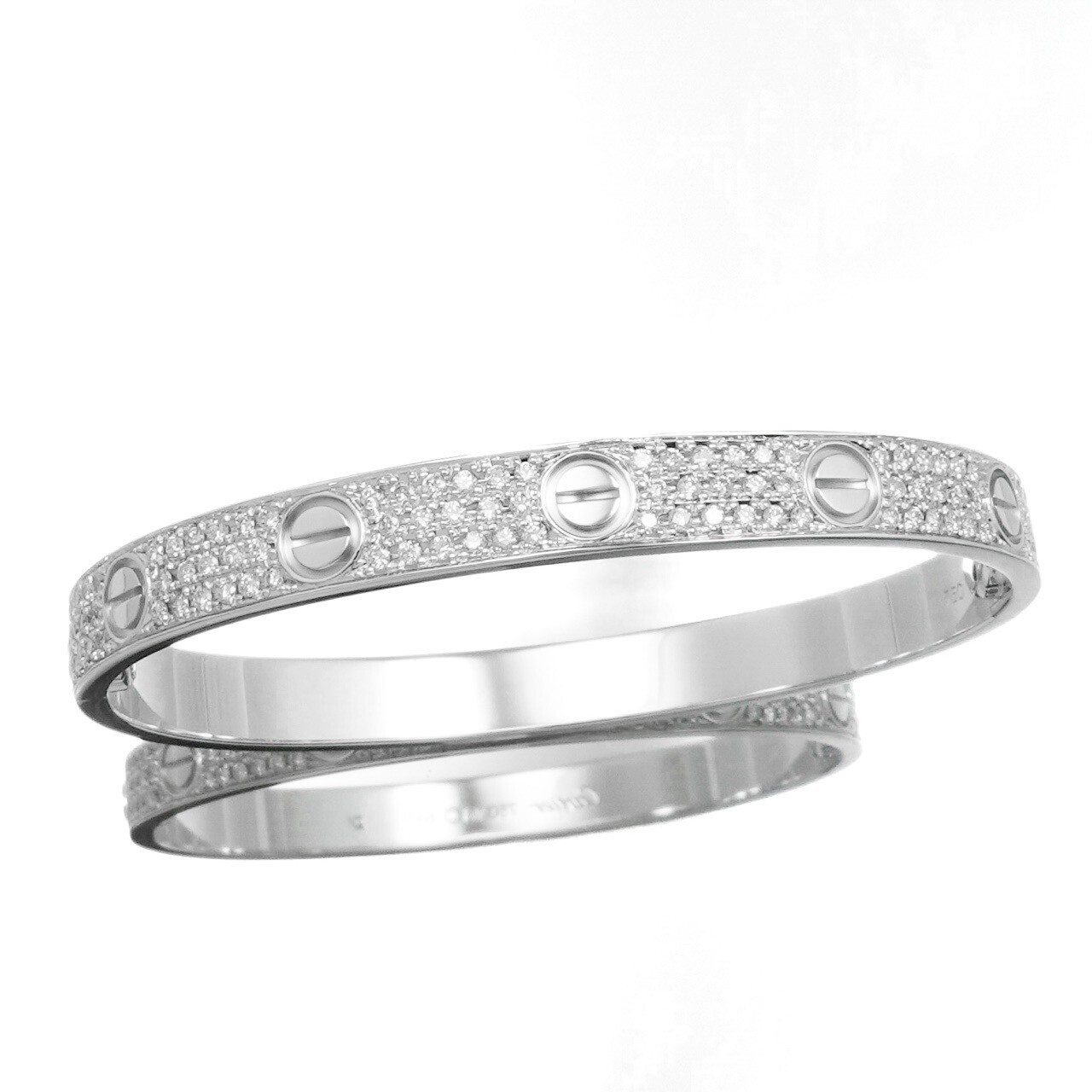 Cartier Love Bracelet 16 White Gold Diamond Womens Jewelry