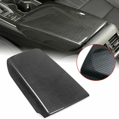 Center Console Armrest Box Panel Cover Carbon Fiber For Honda Accord 2018-2020