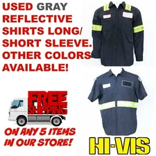 Used Hi-Visibility Reflective Hi-Vis Work Shirts Cintas, Redkap, Unifirst, G&K