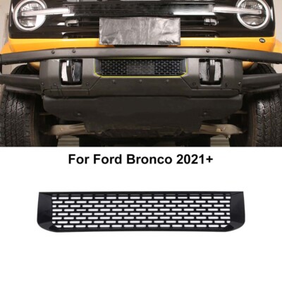 Black Front Bumper Grille Grill Trim Decor Cover For Ford Bronco 2021+