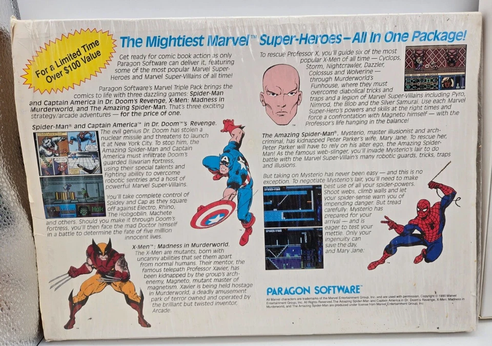 Marvelous Marvel Madness (Commodore 64/128, 1990)  Vintage - Image 3 of 4