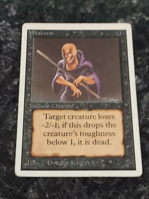 weakness mtg card Weakness - Magic the Gathering MTG Unlimited Edition Single Card