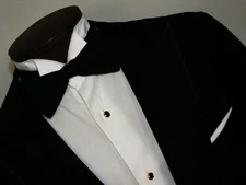 MENS SZ 38R TAILORED ERMENEGILDO ZEGNA ITALY 1BF BLACK TUXEDO DINNER JACKET 38