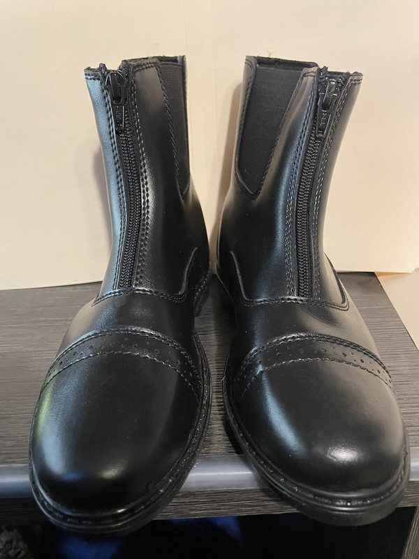 TuffRider Front Zip Paddock Boots BLACK 3040 5
