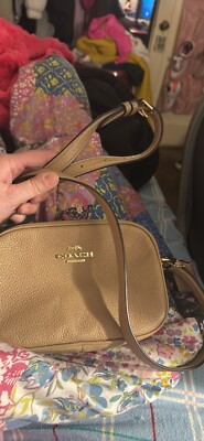 Coach Crossbody Tan Purse with adjustable strap