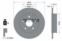 Bremsscheibe Toyota T. Corolla 1.2-2.0 19-.