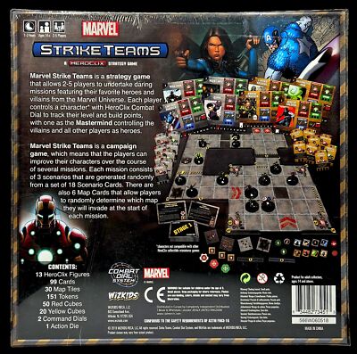 WizKids Marvel Strike Teams Strategy Board Game - HeroClix Miniatures For 2-5 Players