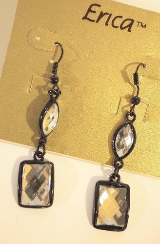 3 Pairs New Earrings on Cards Glam Long Dangle Drop Erica Lyons Vittadine etc. - Picture 2 of 4