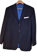 RAIMENT ~CUSTOM TAILORS, HONG KONG BESPOKE TAILORED NAVY JACKET UK 38 EU 48