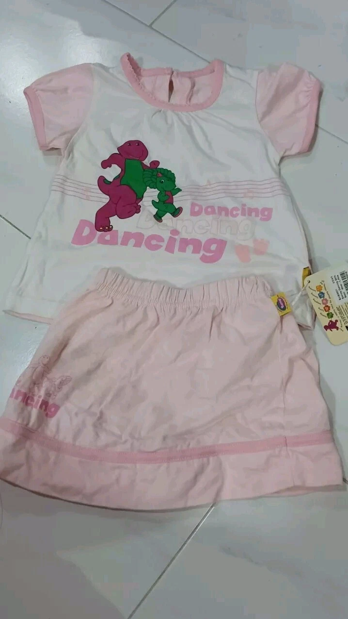 NEW Barney Girls Clothing Pink Sleeveless T Tee Shirt Skirt Size 2T Low Stock