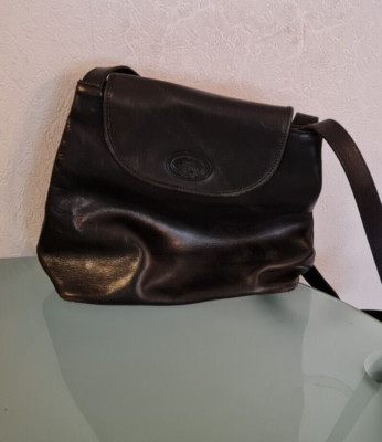 The Trend Leder Damen Handtasche schwarz
