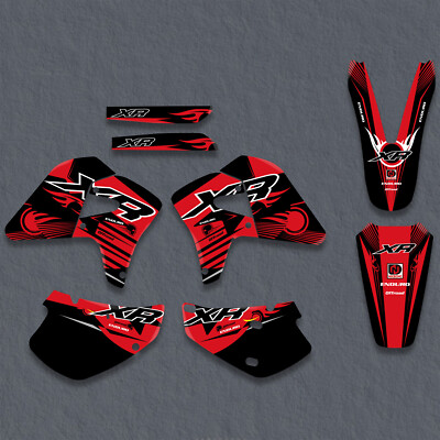 Graphics Decals Kit For Honda XR 650R XR650R 2000-2009 Black / Red