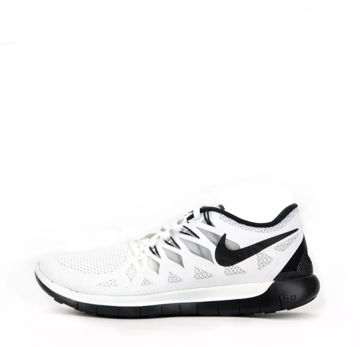 Nike Men s Free 5.0 Running Shoes in White Black