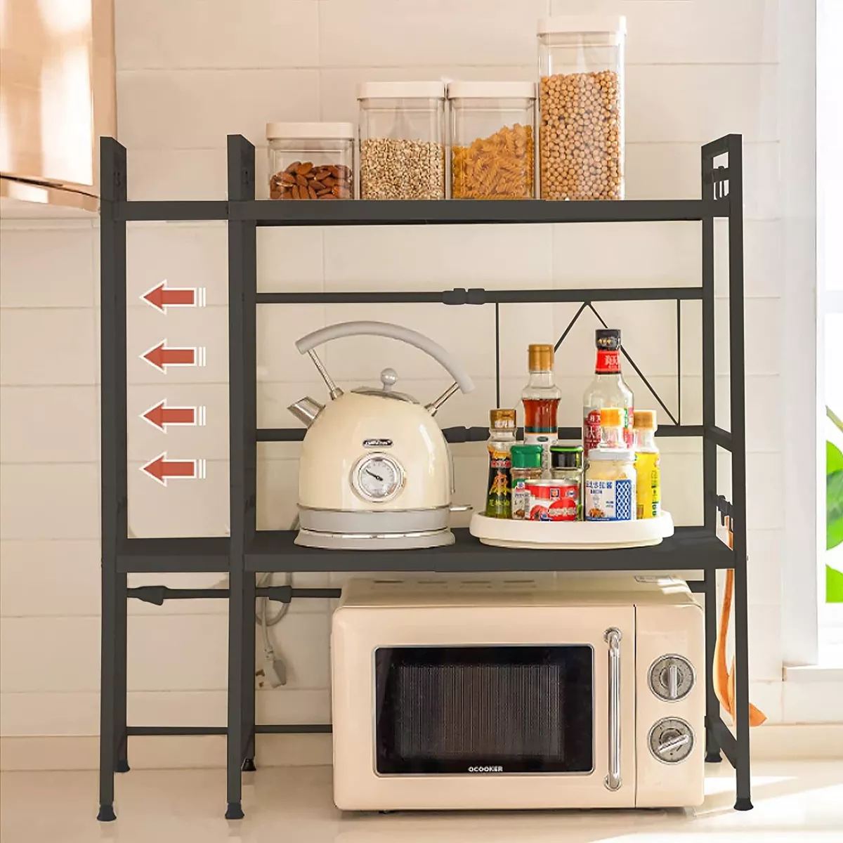 Microwave oven 2024 rack kitchen shelf