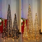 Christmas Tree Cone Pyramid LED Fairy Lights Tower Xmas Decoration 40/60/80cm