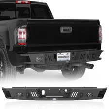 Heavy Duty Steel Rear Bumper Bar One-piece Made For Gmc Sierra 1500 2007-2018