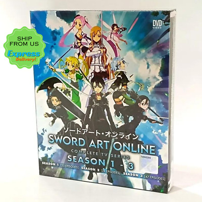 DVD Anime Sword Art Online Season 1 2 3 (Vol. 1-96 End) Complete English Dubbed