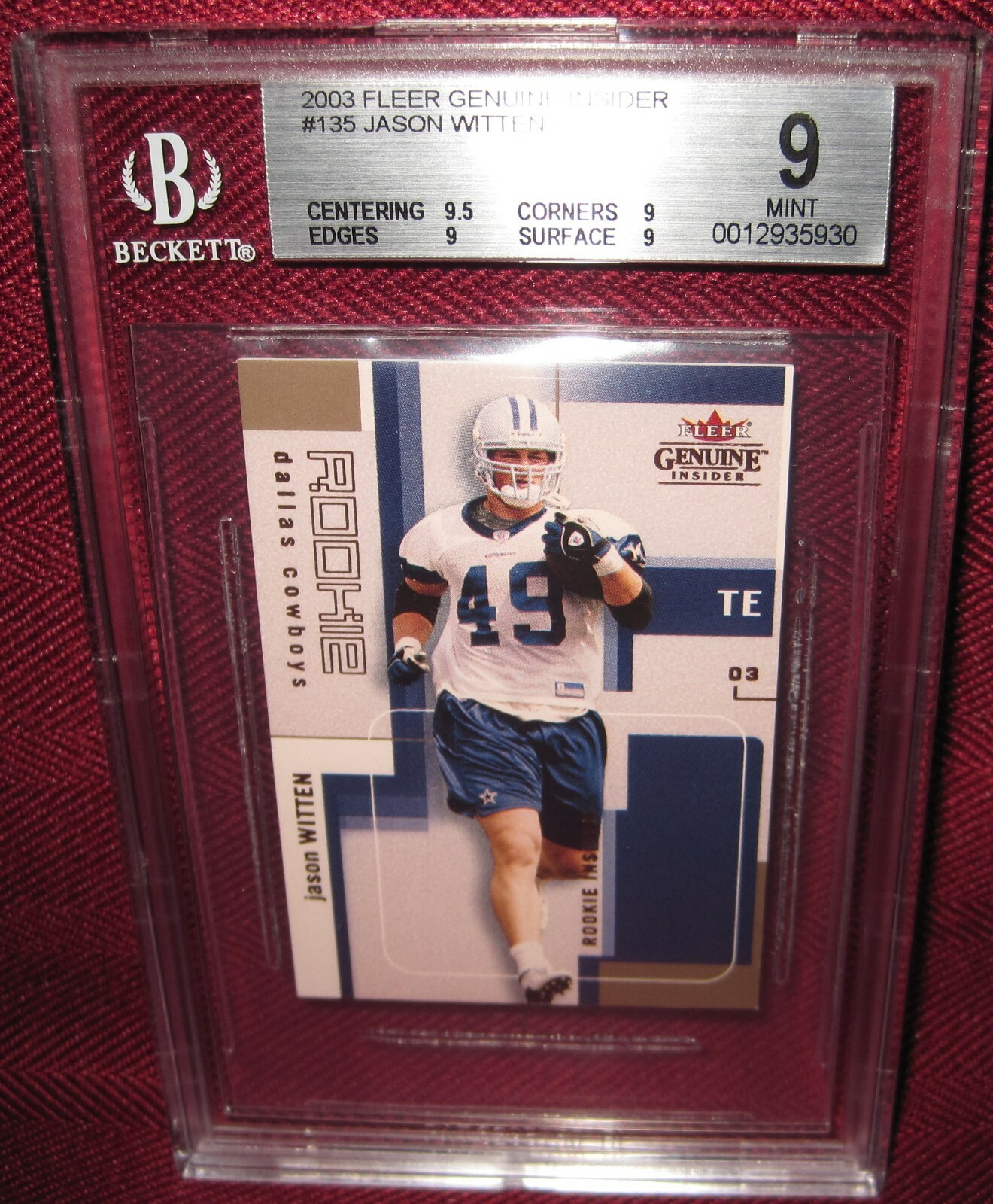 Jason Witten Fleer Genuine Insider #135 Mini