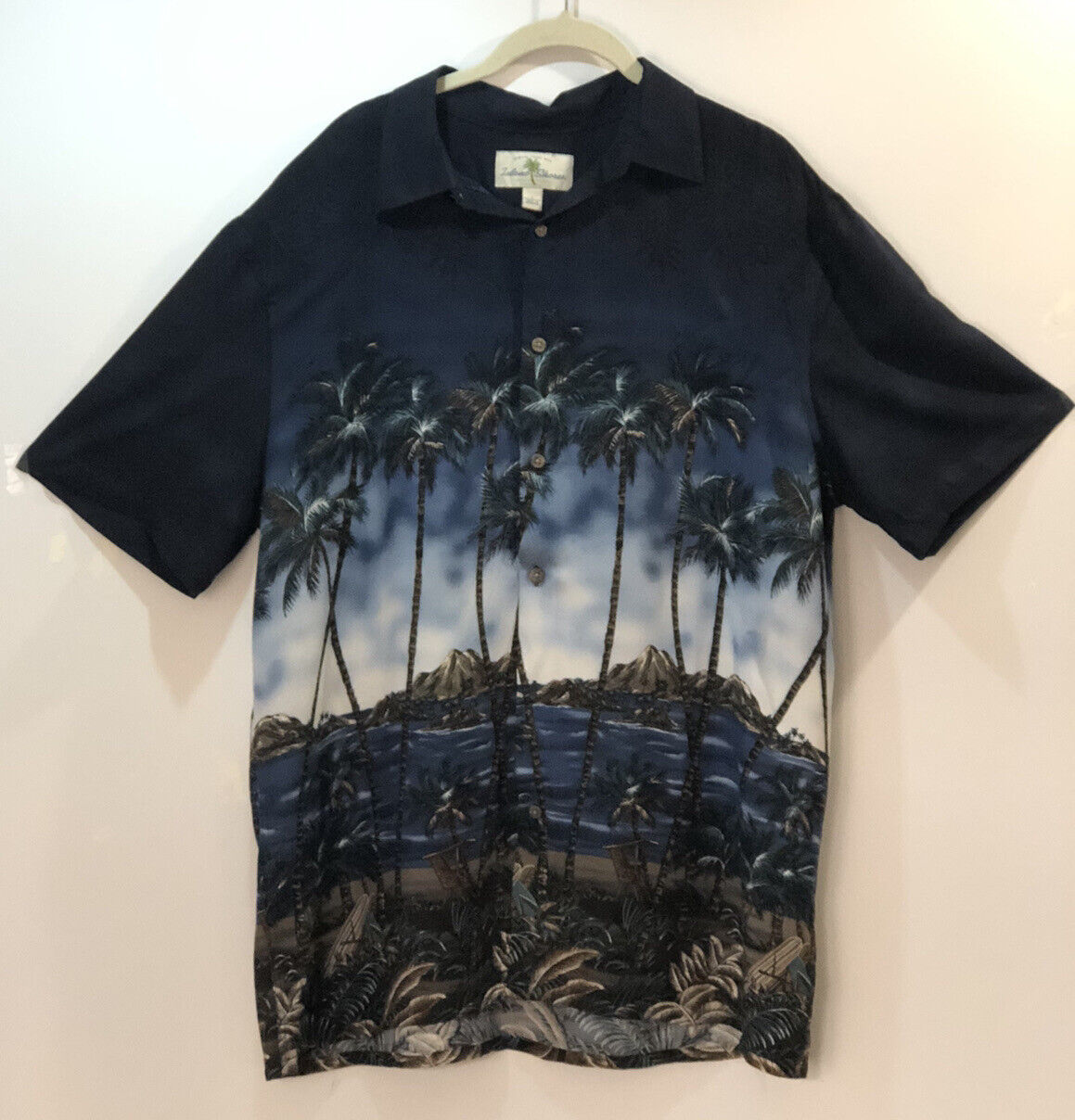 Island Shores Hawaiian Rayon Shirt Men’s Sz L, Tr… - image 2