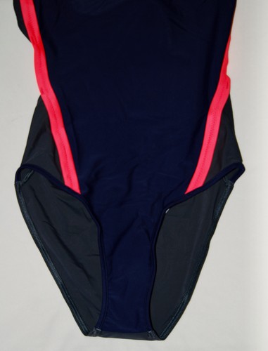 NWT Aqua Sphere Women's Cindy Navy Blue with Coral 1-pc Tank Swimsuit sz 10 14 - Picture 6 of 15