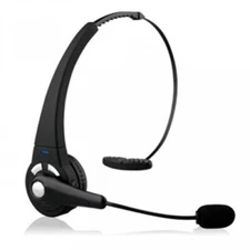 OVER THE HEAD MONO HEADSET WIRELESS HEADPHONE BOOM MIC for SMARTPHONES