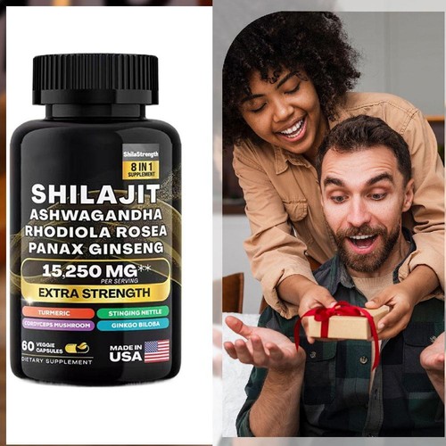 8 in 1 Shilajit Capsules(Ashwagandha, Rhodiola Rosea, Panax Ginseng)60 C🌞 - Photo 5/8