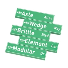 NEW Custom Printed City Street Signs - 1x4 Authentic Green Tiles - 5 Pack