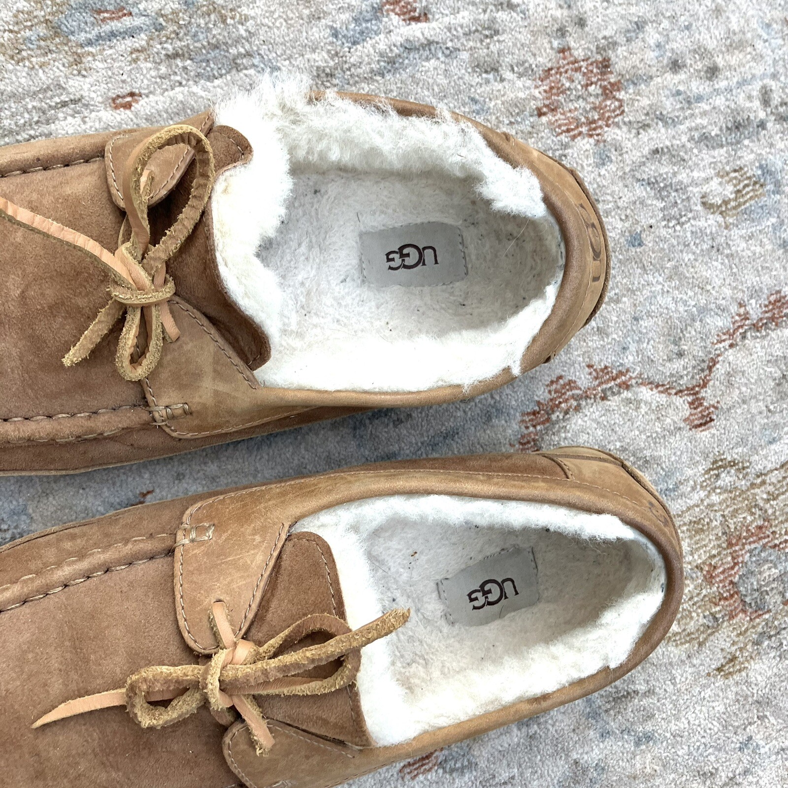 SAOLA Pantofole Ugg scamosciate suola rigida foderate in pile da uomo taglia 11