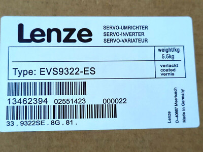 EVS9322-ES IPCS New Sealed Lenze EVS9322ES Servo Inverter
