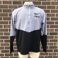 Nike Element 1/2 Zip Hybrid Shirt / Light Jacket Black / Reflective Gray Mens L