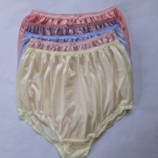 5 Plus Underwear Granny Panties Woman Man Light Silky Nylon Soft Waist 42"-50"