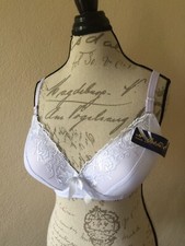 NEW Womens Cup WHITE Push Up Lace Bra Underwire Padded sz 44 E 100 Balconette US