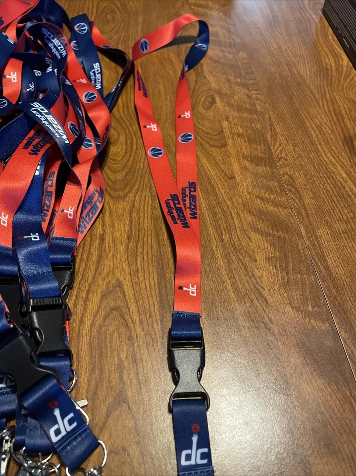 Washington Wizards Lanyard With Detachable Keychain NBA Lot Of 25 (Blue And Red) - Image 3 of 3