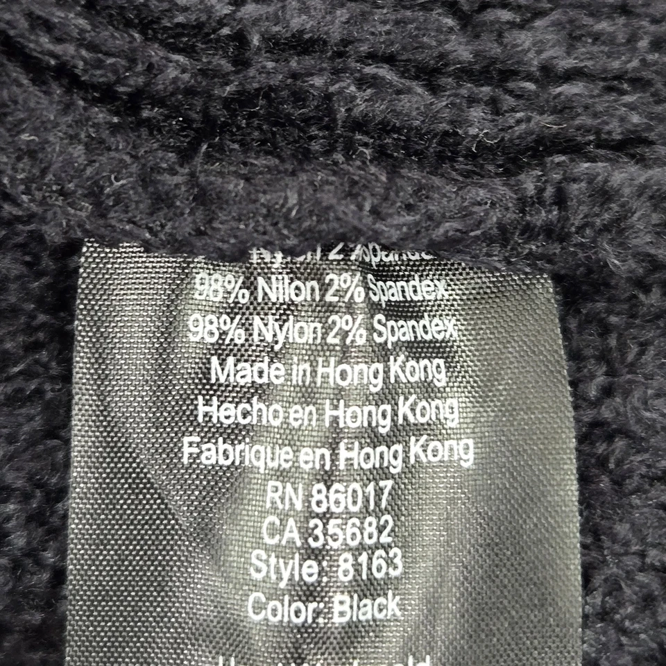 Moletom feminino Bebe vintage L preto nylon elastano recortado strass zíper - Imagem 3 de 4